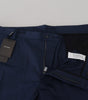 Dolce & Gabbana Blue Cotton Men Cropped Pants