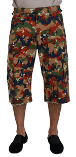 Short cargo multicolore de créateur italien Dolce & Gabbana