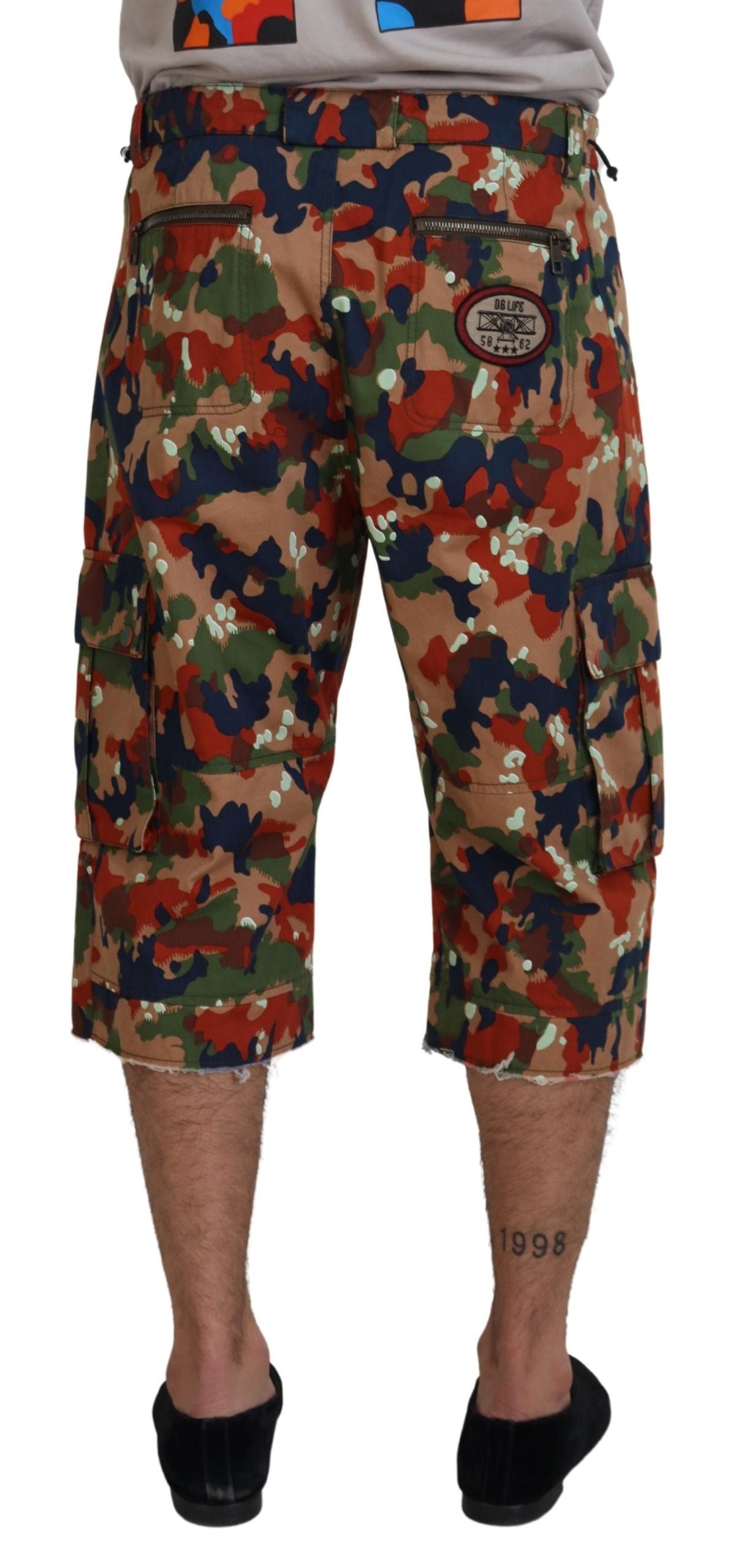Short cargo multicolore de créateur italien Dolce & Gabbana