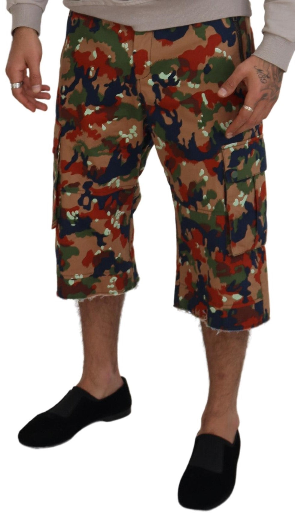 Short cargo multicolore de créateur italien Dolce & Gabbana