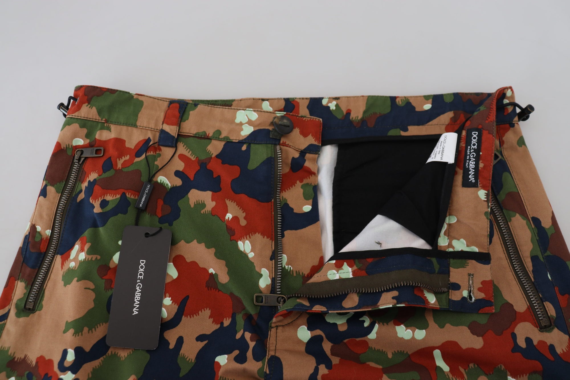 Short cargo multicolore de créateur italien Dolce & Gabbana