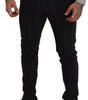 Dolce & Gabbana Black Wool Chino Formal Men Pants