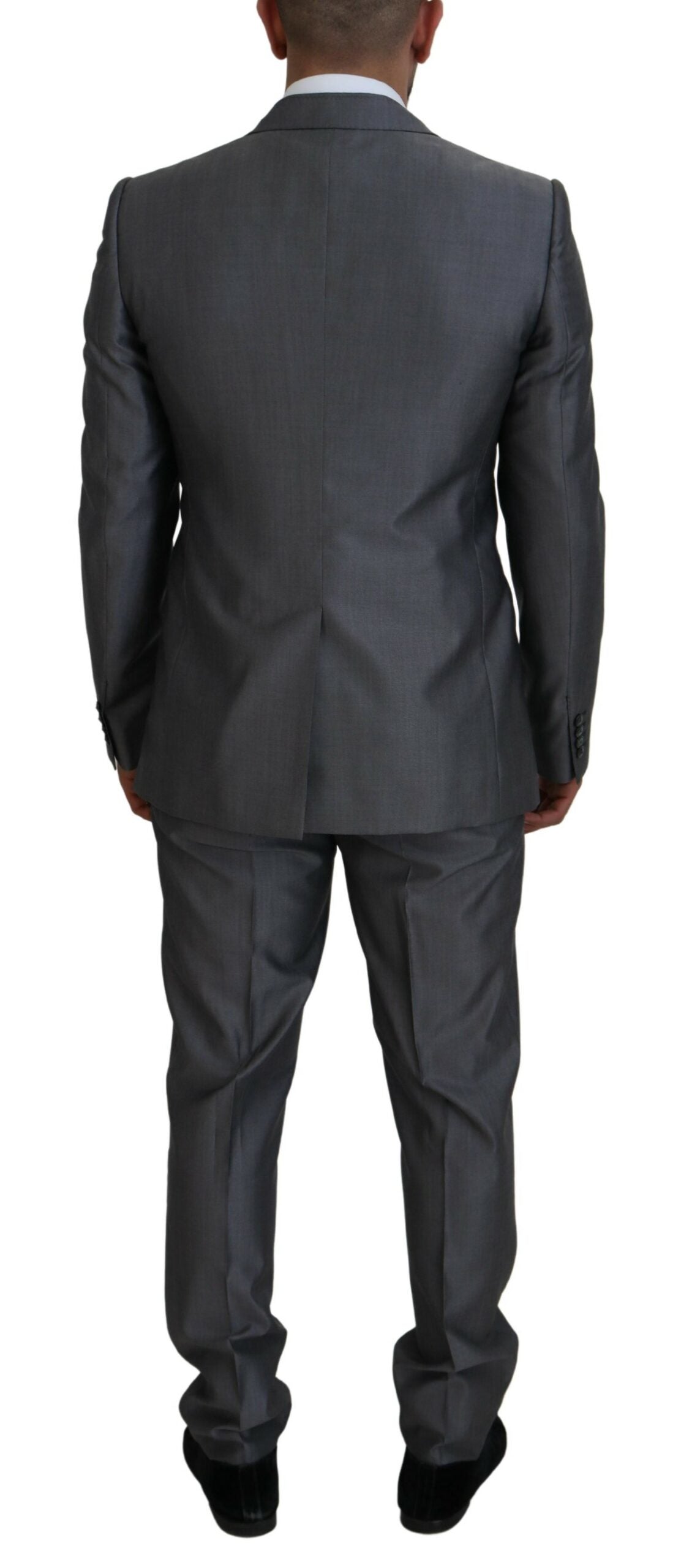 Ensemble élégant costume Sicilia gris argenté Dolce & Gabbana
