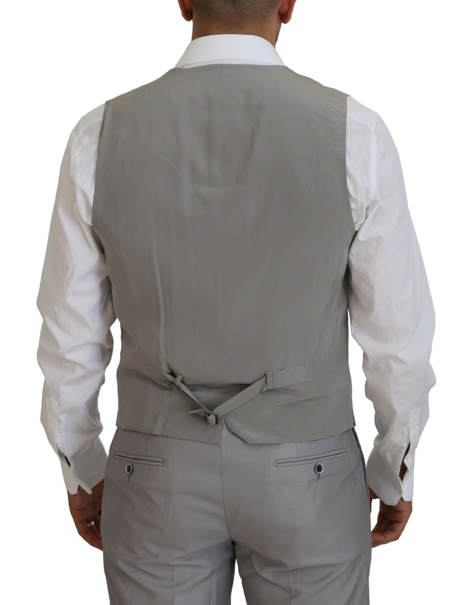 Costume trois pièces slim argenté élégant Dolce & Gabbana