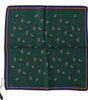 Dolce & Gabbana Green Printed DG Logo Mens Square Handkerchief Scarf