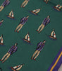 Dolce & Gabbana Green Printed DG Logo Mens Square Handkerchief Scarf