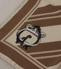 Dolce & Gabbana Brown Stripes DG Logo Square Mens Handkerchief Scarf