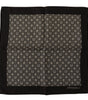 Dolce & Gabbana Black Patterned DG Logo Square Handkerchief Scarf