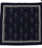 Dolce & Gabbana Blue Seahorse DG Printed Square Handkerchief Scarf