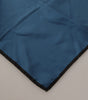 Dolce & Gabbana Black Blue DG Crown Printed Square Handkerchief Scarf