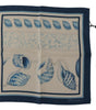 Dolce & Gabbana White Blue Shells Print Square Handkerchief Scarf