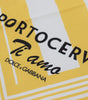 Dolce & Gabbana Yellow Portocervo Cotton Shawl Wrap Scarf