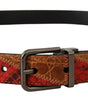Dolce & Gabbana Multicolor Exotic Vintage Chrome Buckle Belt