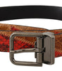 Dolce & Gabbana Multicolor Exotic Vintage Chrome Buckle Belt