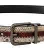Dolce & Gabbana Multicolor Exotic Leather Patchwork Metal Belt