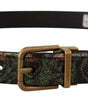 Dolce & Gabbana Multicolor Leather Vernice Pavone Bronze Metal Belt
