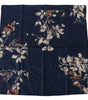 Dolce & Gabbana Blue Floral Silk Square Handkerchief Scarf