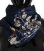 Dolce & Gabbana Blue Floral Silk Square Handkerchief Scarf