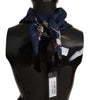 Dolce & Gabbana Blue Floral Silk Square Handkerchief Scarf