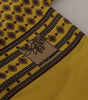 Dolce & Gabbana Yellow Patterned Silk Neck Wrap Fringe Scarf