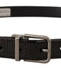Dolce & Gabbana Black Leather Vernice Metal Buckle Belt