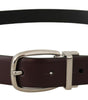 Dolce & Gabbana Solid Brown Leather Silver Metal Belt
