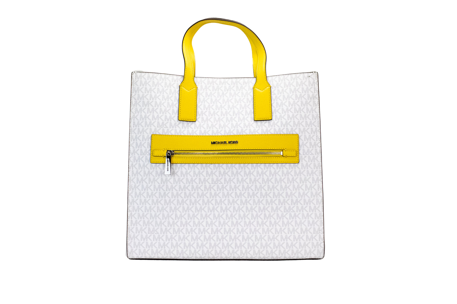 Sac à main fourre-tout en PVC Michael Kors Kenly, grand format, signature Citrus