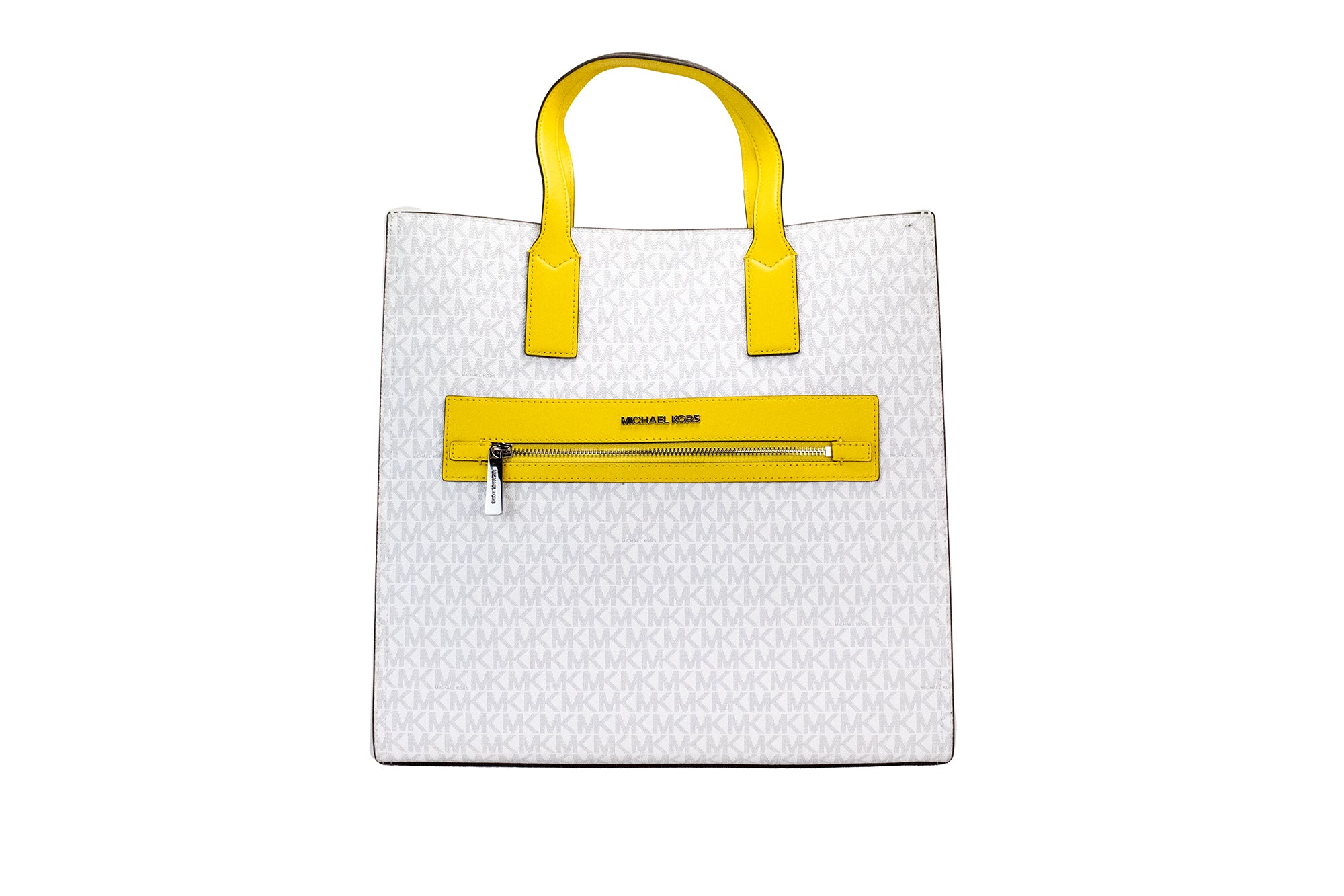 Sac à main fourre-tout en PVC Michael Kors Kenly, grand format, signature Citrus