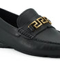 Versace Elegant Black Calf Leather Men's Loafers