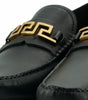 Versace Elegant Black Calf Leather Men's Loafers