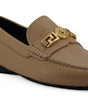 Versace Exquisite Medusa Gold-Tone Leather Loafers