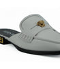 Versace Elegant White Leather Flat Slides