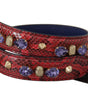 Dolce & Gabbana Red Exotic Leather Crystals Bag Shoulder Strap