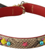 Dolce & Gabbana Beige Python Leather Crystals Shoulder Strap