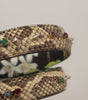 Dolce & Gabbana Beige Exotic Leather Crystals Reversible Shoulder Strap