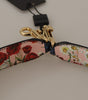 Dolce & Gabbana Blue Exotic Leather Crystals Reversible Shoulder Strap
