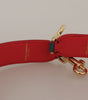 Dolce & Gabbana Green Crystals Leather Bag Shoulder Strap