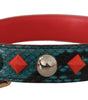 Dolce & Gabbana Green Crystals Leather Bag Shoulder Strap
