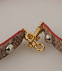 Dolce & Gabbana Brown Python Leather Crystals Shoulder Strap