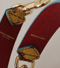 Dolce & Gabbana Yellow Red Leather Gold Tone Shoulder Strap
