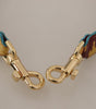 Dolce & Gabbana Yellow Red Leather Gold Tone Shoulder Strap