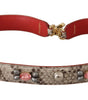 Dolce & Gabbana Beige Exotic Leather Studded Shoulder Strap