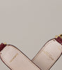 Dolce & Gabbana Bordeaux Leather Crystals Bag Shoulder Strap