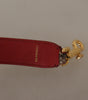 Dolce & Gabbana Brown Python Leather Studded Shoulder Strap