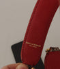 Dolce & Gabbana Brown Python Leather Studded Shoulder Strap
