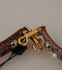 Dolce & Gabbana Brown Python Leather Studded Shoulder Strap