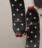 Dolce & Gabbana Red Python Leather Crystals Reversible Shoulder Strap