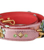 Dolce & Gabbana Metallic Pink Leather Studded Shoulder Strap