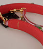 Dolce & Gabbana Metallic Pink Leather Studded Shoulder Strap