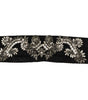 Dolce & Gabbana Black Silk Brass Crystal Embellished Waist Belt